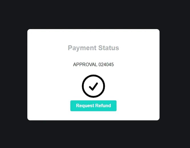 Refund button made with Custom Pay API