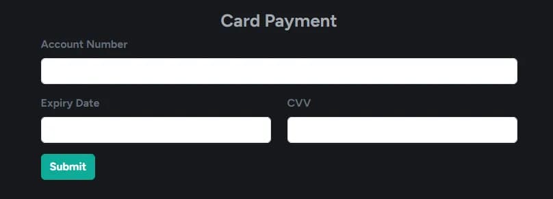 Ecommerce store checkout form built with React and North's Browser Post API