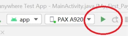 Payanywhere Android SDK screen