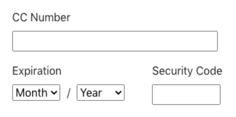 Paytrace sample payment form