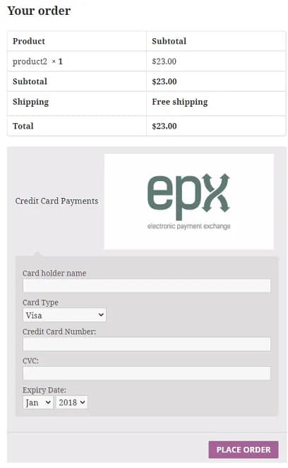 the payment form will be styled based on your store's Wordpress theme.